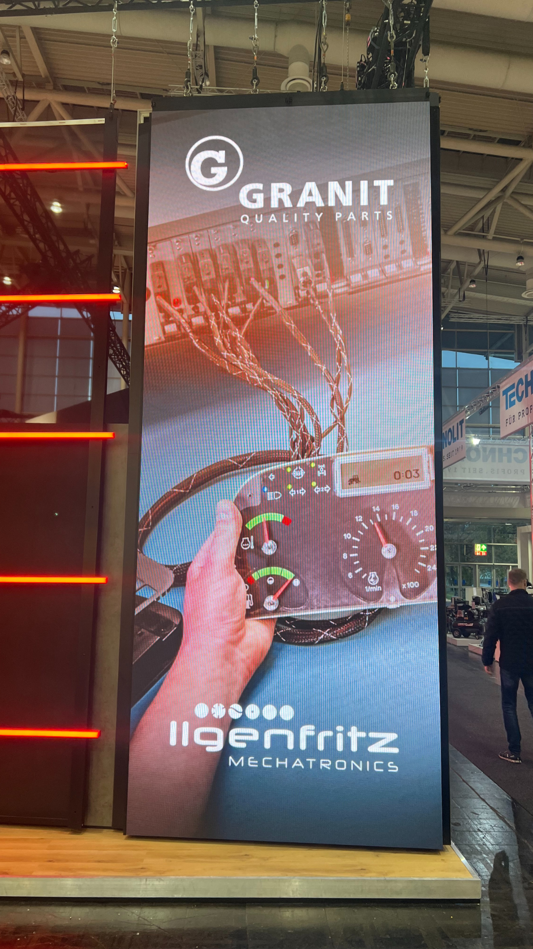 Advertising banner from Ilgenfritz Mechatronics and Granit Parts at Agritechnica