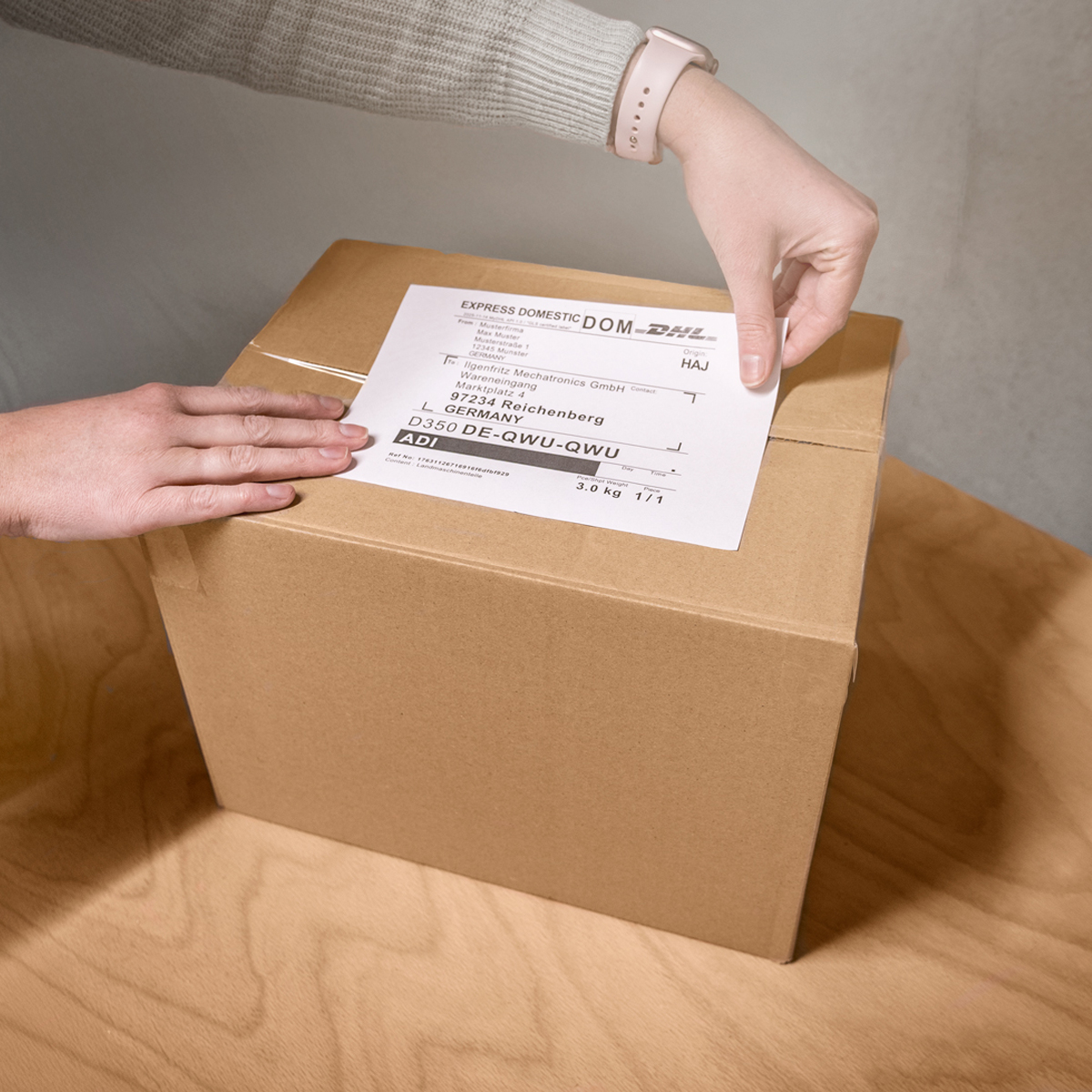 Indiquez clairement l'adresse de livraison sur le colis